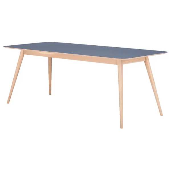 Esstisch Viggo 200 x 90 cm Blau/Petrol/Eiche