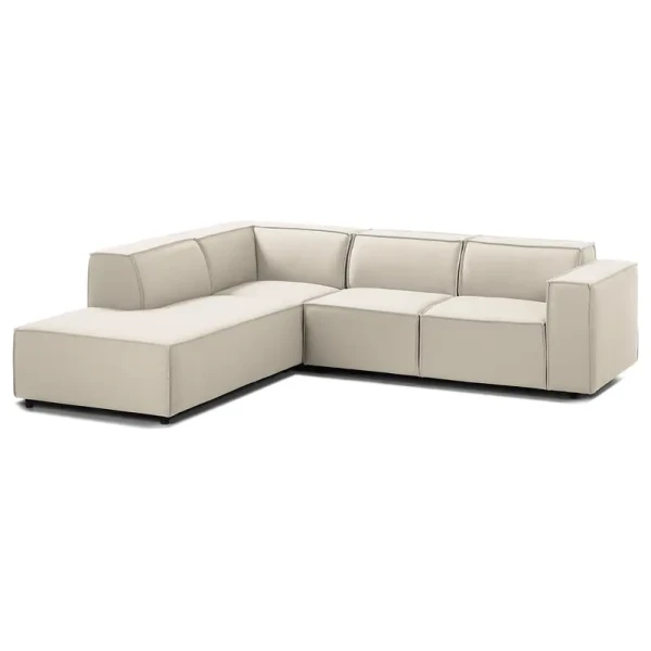 Ecksofa KINX mit Ottomane Beige Webstoff Osta 260 x 70 x 234cm Ottomane davorstehend links Keine Funktion Modern