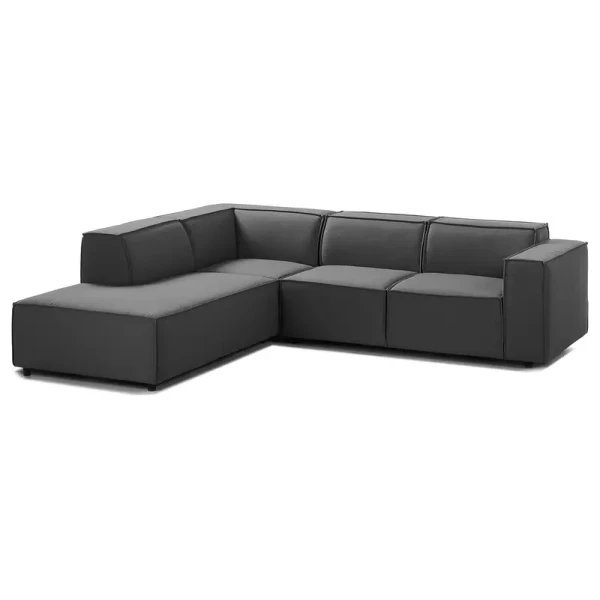 Ecksofa KINX mit Ottomane Grau Webstoff Osta 260 x 70 x 234cm Ottomane davorstehend links Keine Funktion Modern