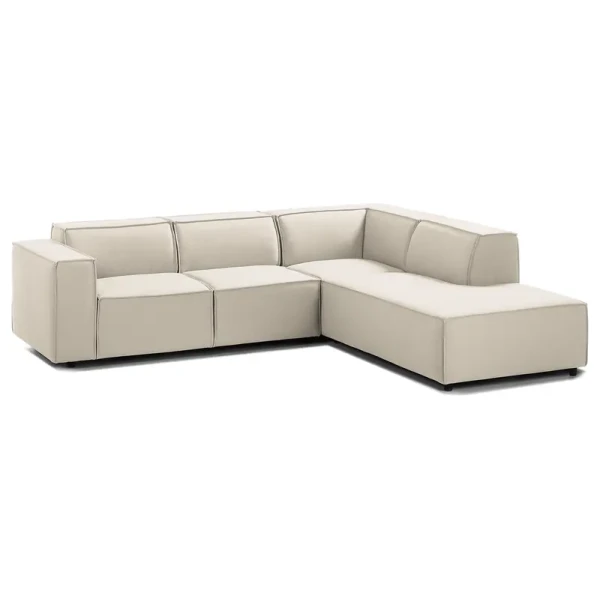 Ecksofa KINX mit Ottomane Beige Webstoff Osta 260 x 70 x 234cm Ottomane davorstehend rechts Keine Funktion Modern