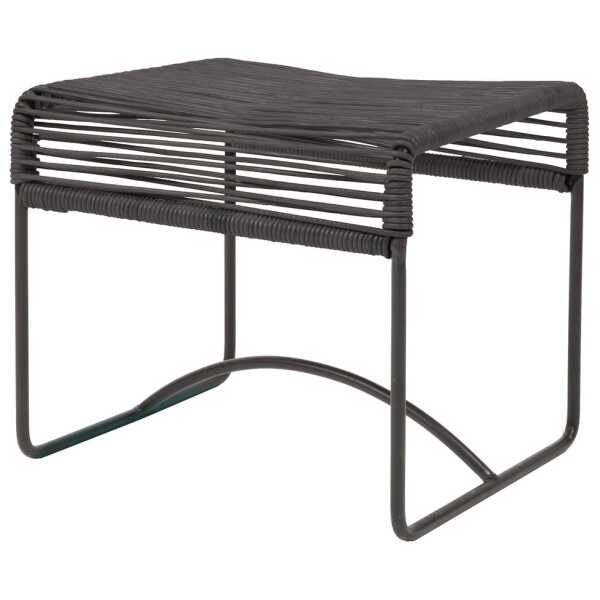 Acapulco Design - Acapulco Hocker, Leder schwarz / schwarz