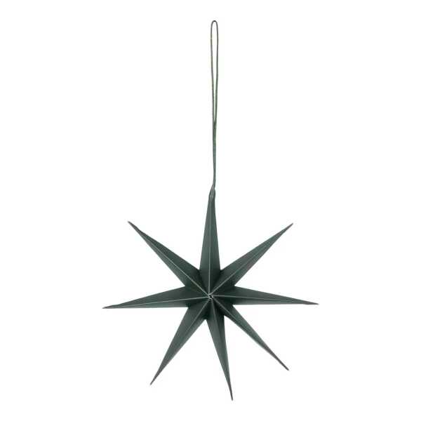 Broste Copenhagen - Christmas Star Deko-Anhänger, Ø 15 cm, deep forest