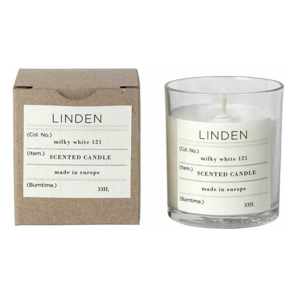Broste Copenhagen - Linden Duftkerze, Ø 8 x H 8 cm, weiß