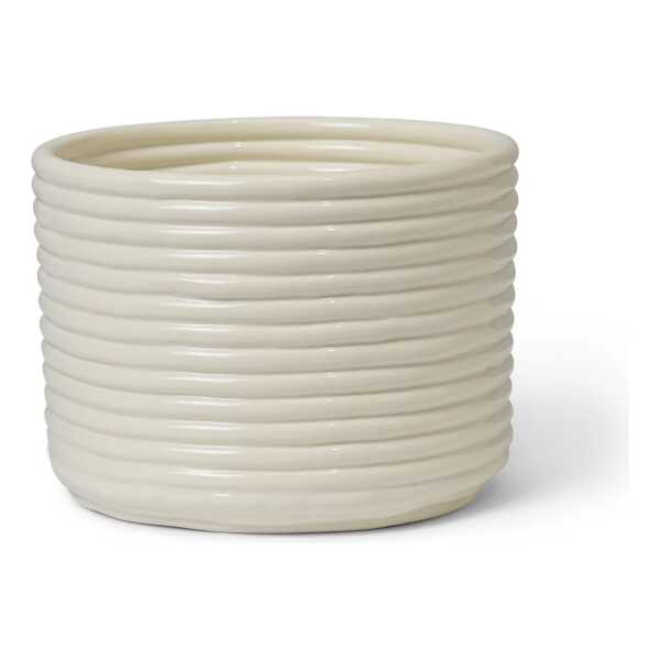 Ferm Living Corduroy Blumentopf Ø20x15 cm Off white