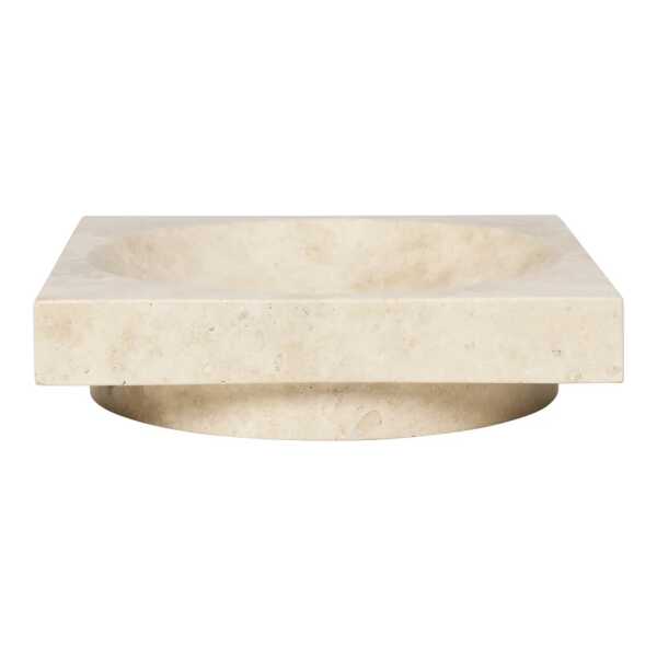 Ferm Living - Hew Dekoschale, H 7 cm, Travertin