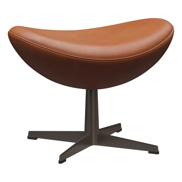 Fritz Hansen - Egg Fußhocker, braun-bronze / Grace Leder walnuss