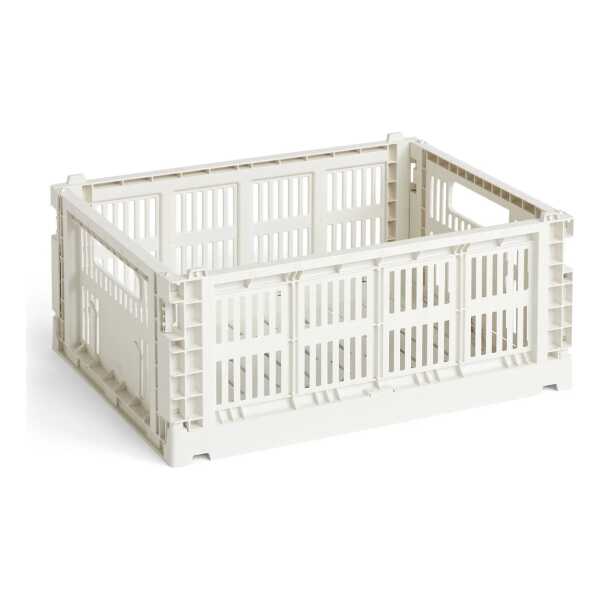 HAY - Colour Crate Korb M, 34,5 x 26,5 cm, off white, recycled