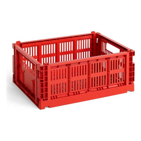 HAY - Colour Crate Korb M, 34,5 x 26,5 cm, red, recycled