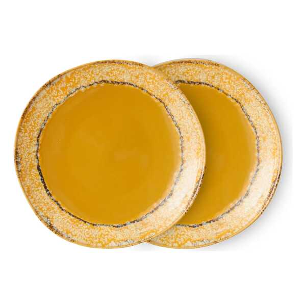 HKliving - 70's Teller Ø 22 cm, paradise (2er-Set)