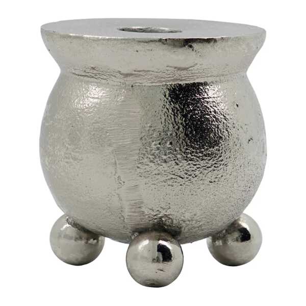 House Doctor - Classic Kerzenständer, H 8 cm, antik-silber