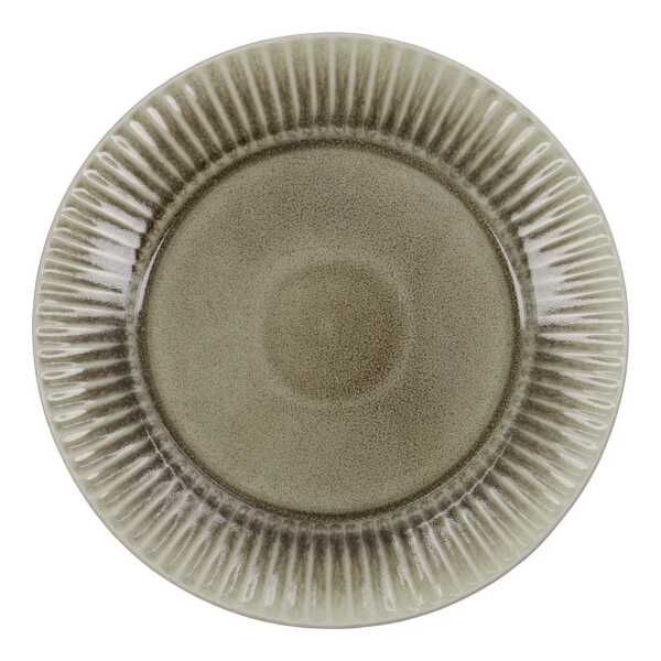 House Doctor - Pleat Teller, Ø 27 cm, grau / braun