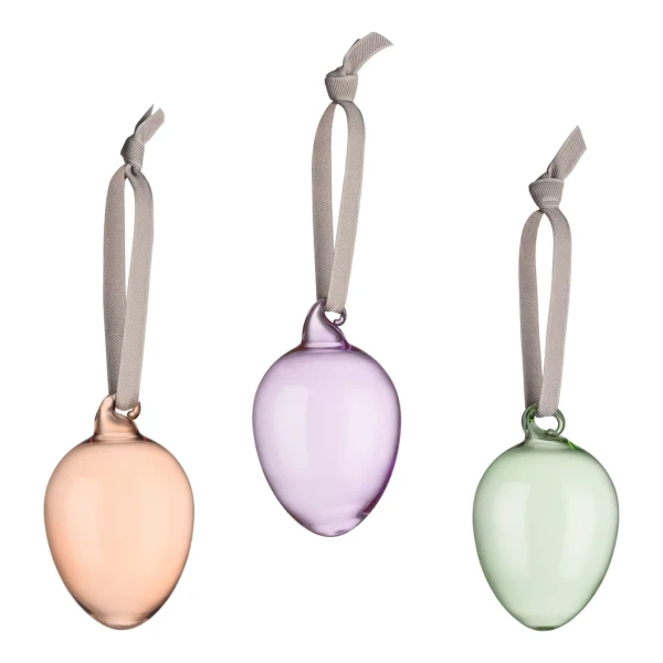 Iittala - Ostereier aus Glas, braun / flieder / grün (3er-Set)