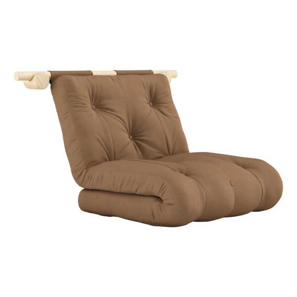 Karup Design - Hooked Schlafsessel inkl. Bravo Matratze 75 x 200 cm, mocca