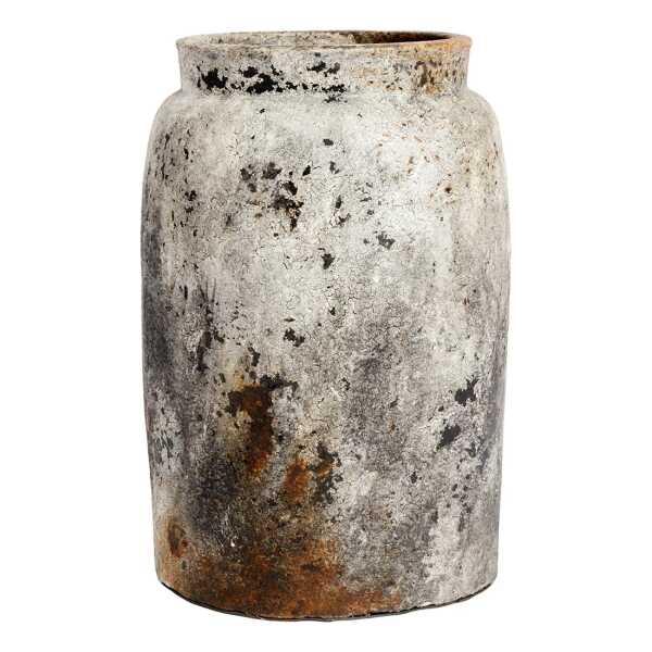 MUUBS Echo Blumentopf h40cm Ø26 cm Rost-grau