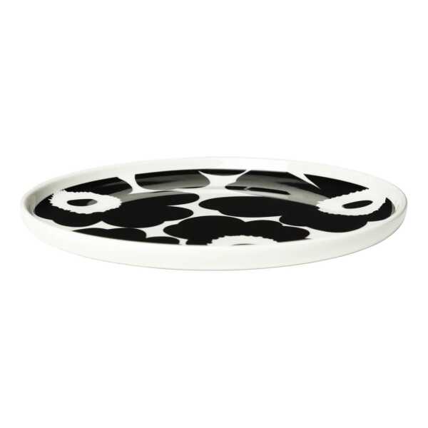 Marimekko - Oiva Unikko Teller Ø 20 cm, weiß / schwarz