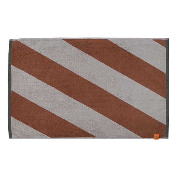 Mette Ditmer - Diagonal Badematte, 50 x 80 cm, brick