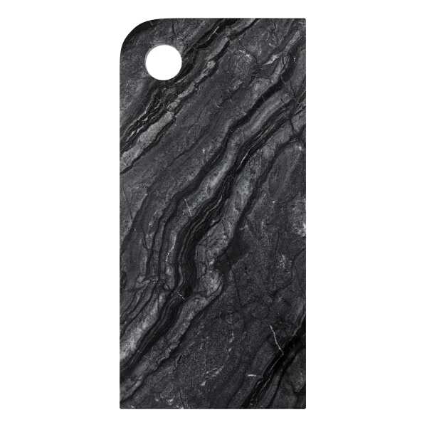 Mette Ditmer - Marble Schneidebrett, 18 x 38 cm, schwarz / grau