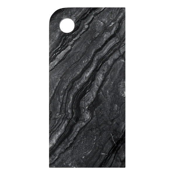 Mette Ditmer - Marble Schneidebrett, 18 x 38 cm, schwarz / grau