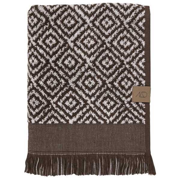 Mette Ditmer Morocco Handtuch 70 x 135cm Chocolate-off-white
