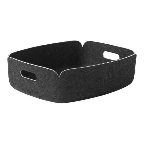 Muuto - Restore Tablett 40 x 31 cm, black melange