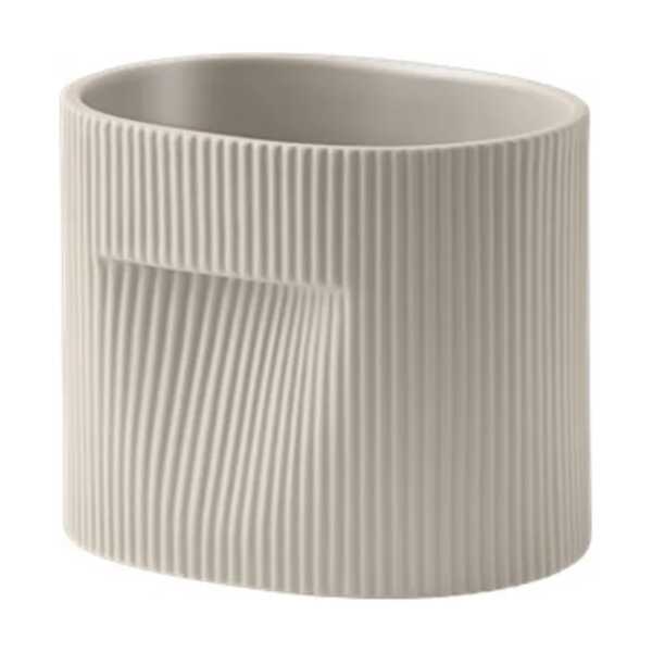 Muuto - Ridge Blumentopf, H 15 cm, beige