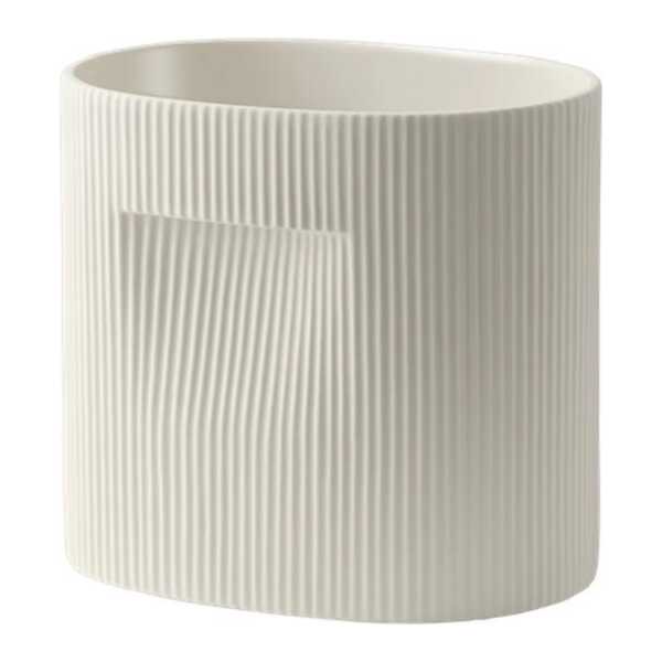 Muuto - Ridge Blumentopf, H 24 cm, off-white