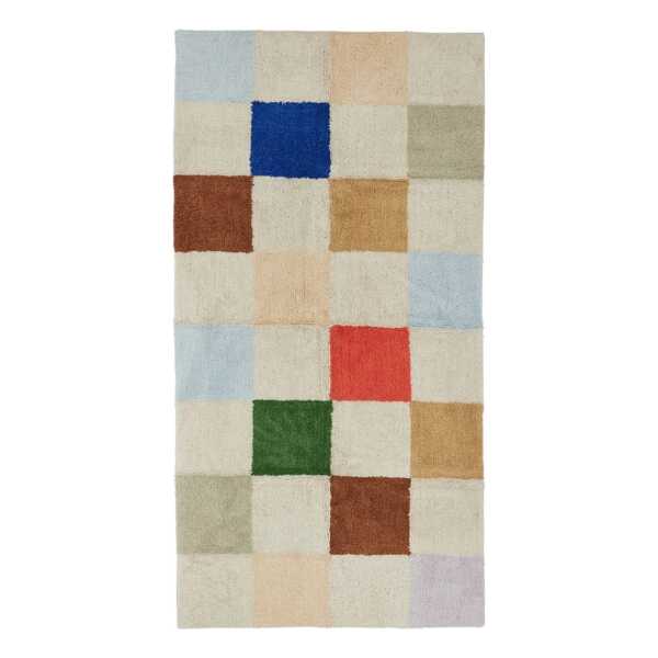 OYOY Mini - Chess Teppich, 168 x 84 cm, mehrfarbig