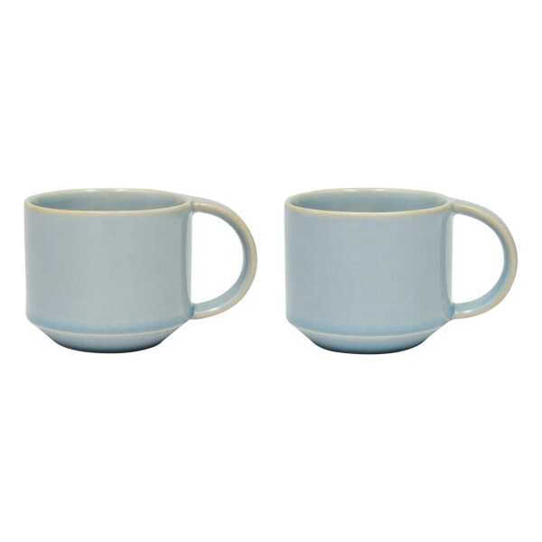 OYOY Yuka Tasse 2er Pack Ice blue