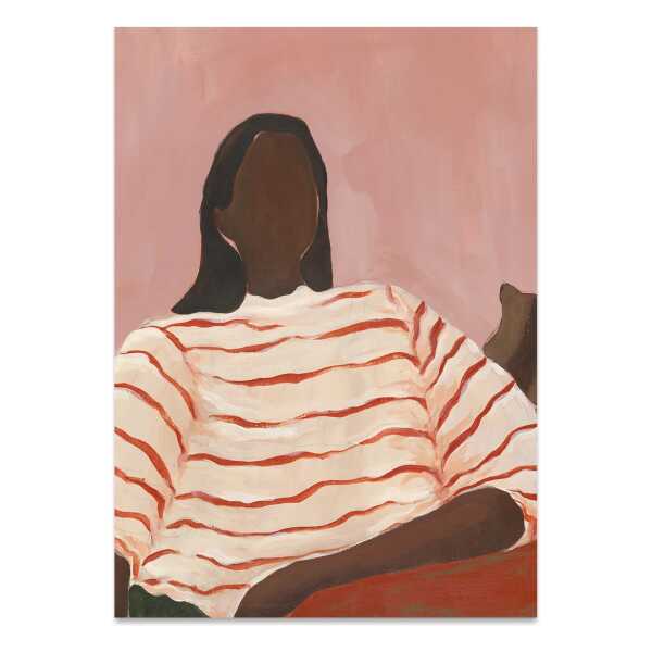 Paper Collective - Red Stripes Poster, 70 x 100 cm