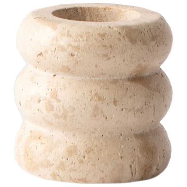 Tell Me More Travertin Kerzenständer Medium 8 cm