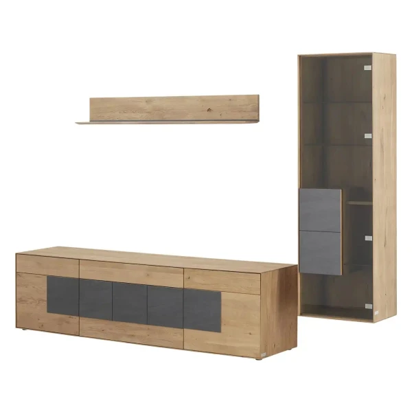 Wohnwert Wohnwand Ardesia ¦ holzfarben ¦ Maße (cm): B: 292 H: 208 T: 52.0 Kommoden & Sideboards > Wohnwände - Höffner