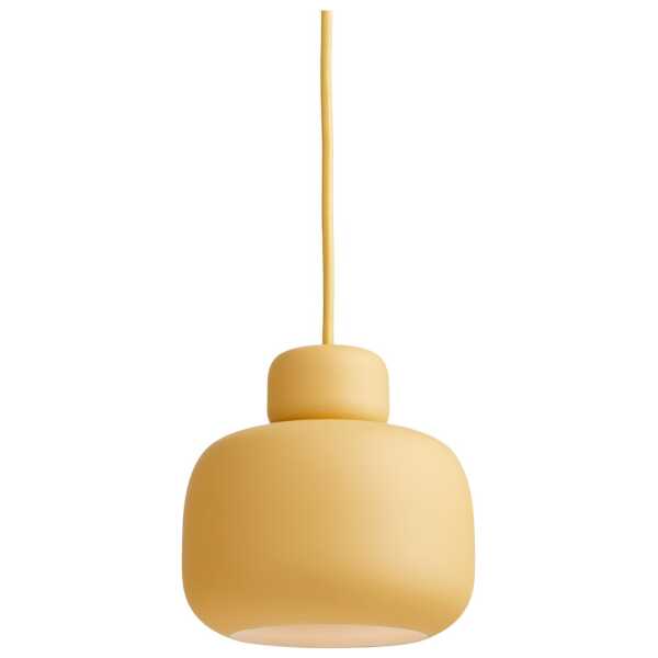Woud Stone Pendelleuchte small Senfgelb