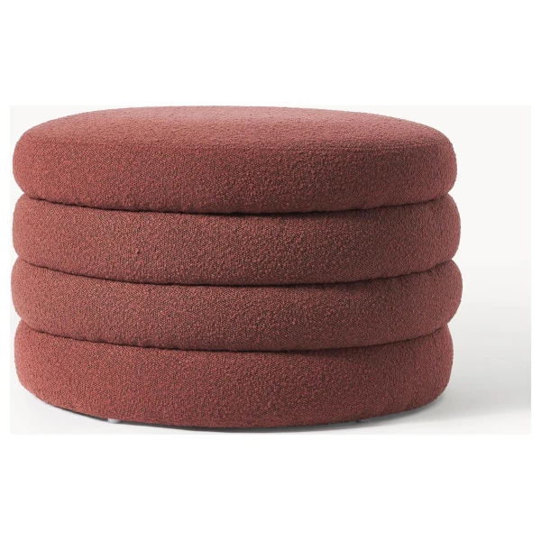 XL Bouclé-Polsterhocker Alto mit Stauraum
