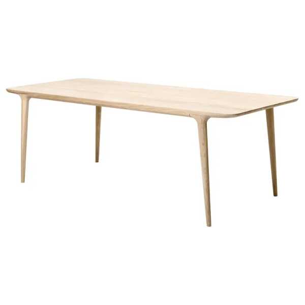 Massiver Esstisch 180 x 90 cm Braun/Eiche Hell