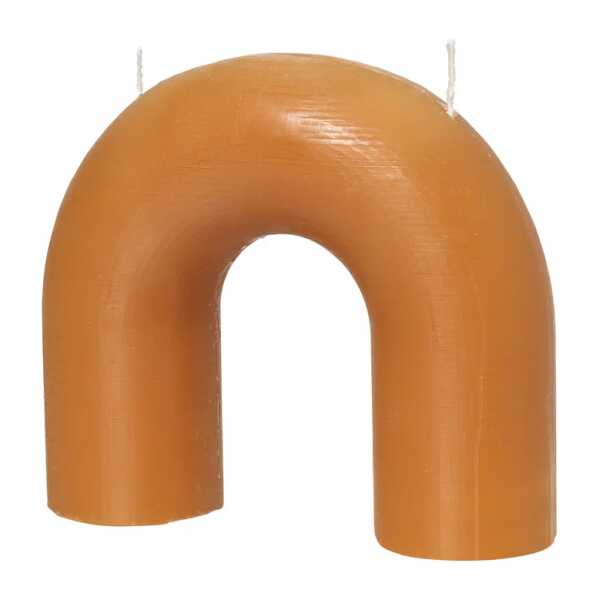 Broste Copenhagen Bend Kerze 14,5 x 16,5cm Honey gold