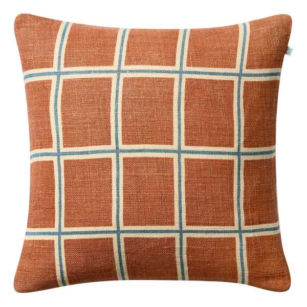 Chhatwal & Jonsson Raha Kissenbezug 50x50 cm Apricot orange-heaven blue