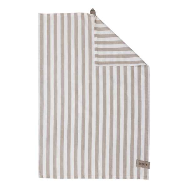 ERNST Ernst Geschirrtuch breit gestreift 47x70 cm Beige-weiß gestreift