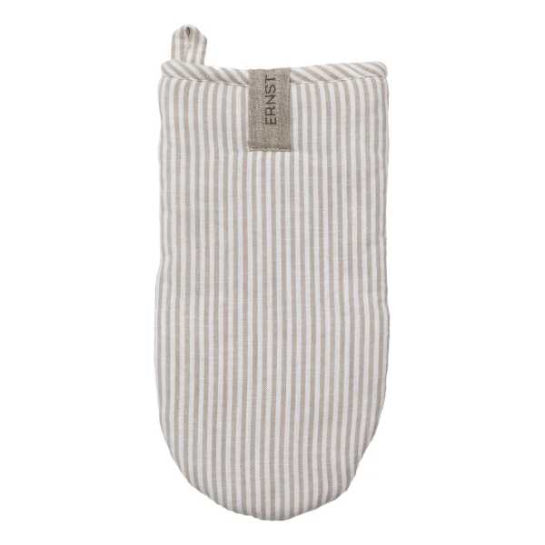 ERNST Ernst Topflappen gestreift Beige-weiß gestreift