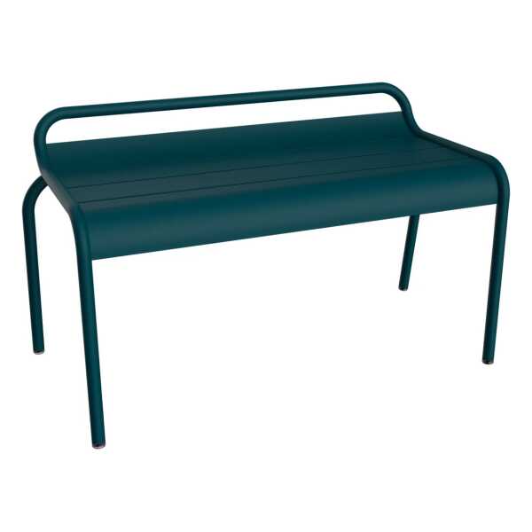 Fermob - Luxembourg Gartenbank ohne Rückenlehne 90 cm, acapulcoblau