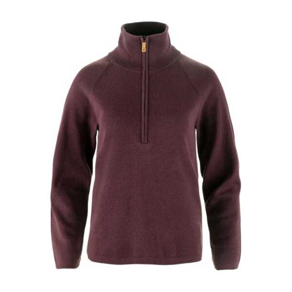 Fjällräven - Women's Övik Lite Half Zip - Wollpullover Gr XS braun