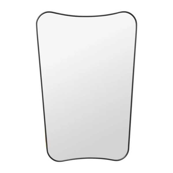 GUBI - F.A. 33 rechteckiger Wandspiegel, 80 x 54 cm, Messing / schwarz