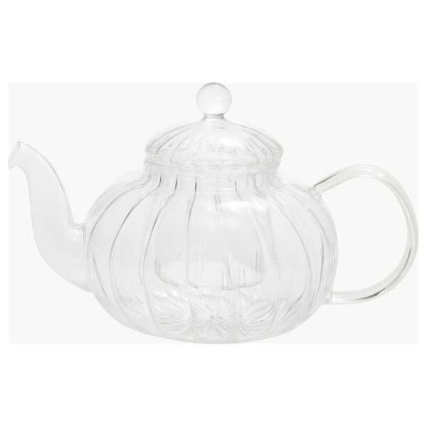 Glas-Teekanne Vintage mit Teesieb, 1 L