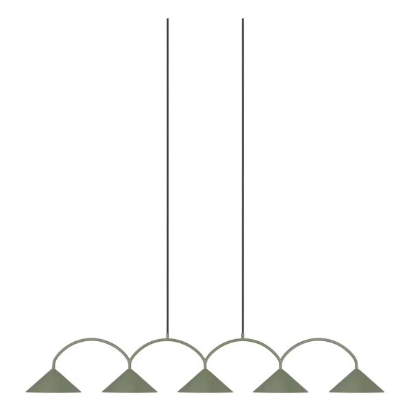 Globen Lighting Curve Pendelleuchte 5 Grün