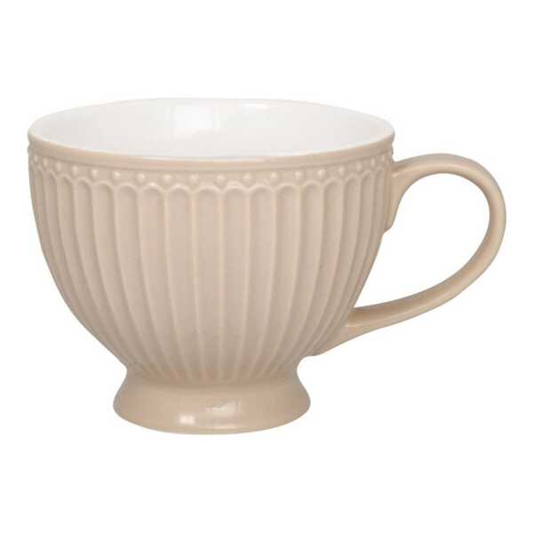 Greengate Tasse Alice Teetasse creamy fudge 0,4 l, Steinzeug