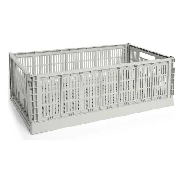 HAY - Colour Crate Korb XL, 68 x 42 cm, grau, recycled