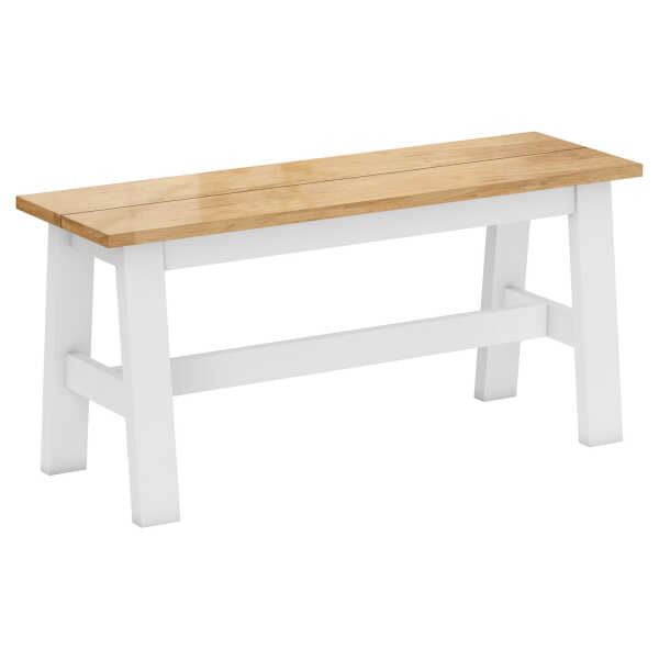HOMCOM Sitzbank für Esszimmertisch Küchenbank Modern Holzbank Essbank für Esszimmer, Eingang, Schlafzimmer, bis 240 kg, 95 x 30 x 45 cm, Eiche Aosom
