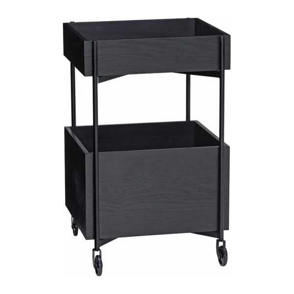 Hübsch Fresh Rollwagen 70 cm Schwarz