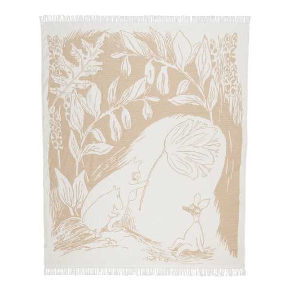 Moomin Arabia Mumin Baumwolldecke 130x170 cm Beige