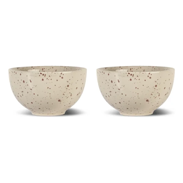 Sagaform Ditte Schale 2er-Pack Beige-Weinrot