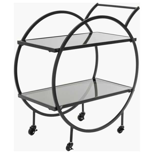Servierwagen Loft mit Glasplatten